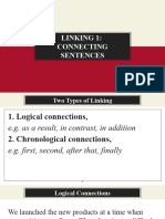 Lesson 3 - Linking 1 - Connecting Sentences