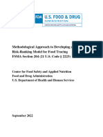 Methodological Approach To Developing A Risk-Ranking Model For Food Tracing FSMA Section 204 (21 U.S. Code 2223)