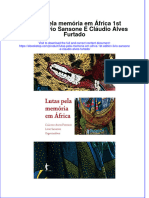 Download pdf of Lutas Pela Memoria Em Africa 1St Edition Livio Sansone E Claudio Alves Furtado full chapter ebook 