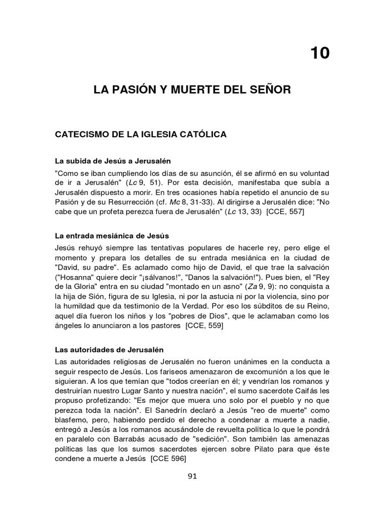 Pasión y Muerte de Jesús en la Fe Católica | PDF | eucaristía | Jesús
