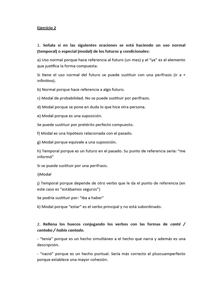 Análisis de Usos Verbales en Español | PDF | Verbo | Mecánica del lenguaje