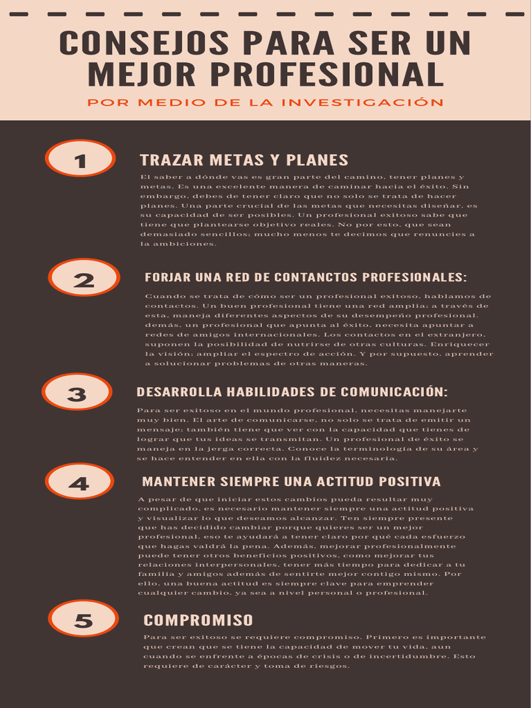 Consejos para ser un mejor profesional | PDF | Crecimiento personal y ...