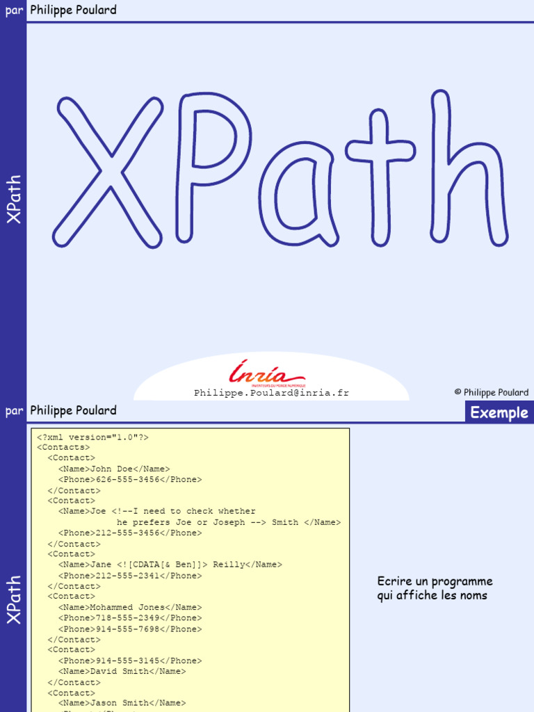 Exemple d'utilisation d'XPath | PDF | XPath | XML