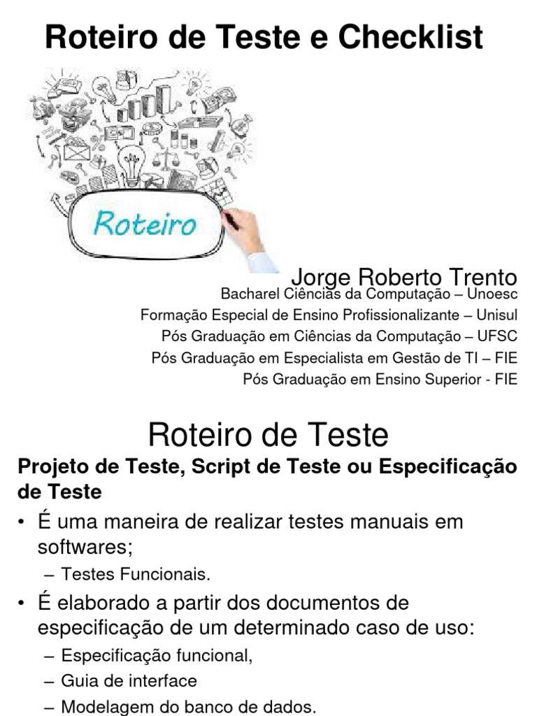 Roteiro de Teste de Software Manual | PDF | Testes de software | Programas