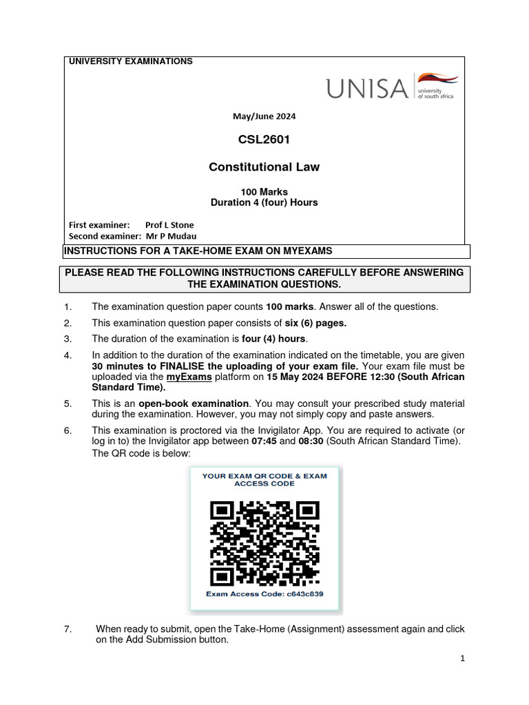 Csl2601 May 2024 Exam Paper Pdf Plagiarism Academic Integrity