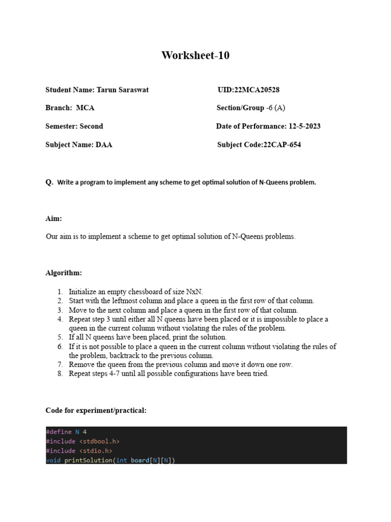 Worksheet 8 | PDF | Algorithms | Theoretical Computer Science