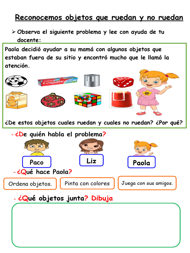 Objetos que Ruedan y No Ruedan | PDF | Artes del Lenguaje y ...