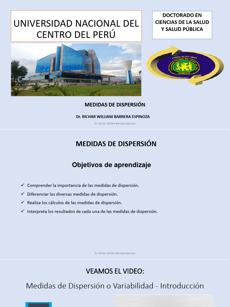Medidas de Dispersión en Estadística | PDF | Diferencia | Desviación ...