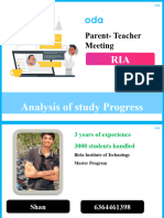 Parent-Teacher Meeting: Analysis of Study Progress