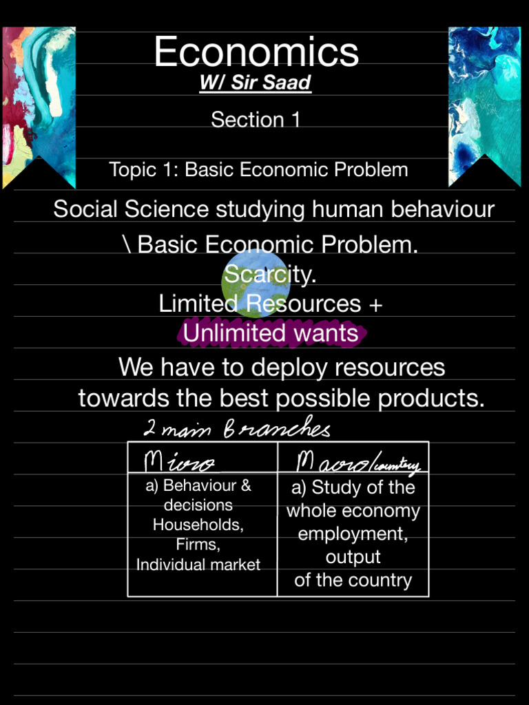 Basic Economic Problem Pdf Capital Economics Labour Economics