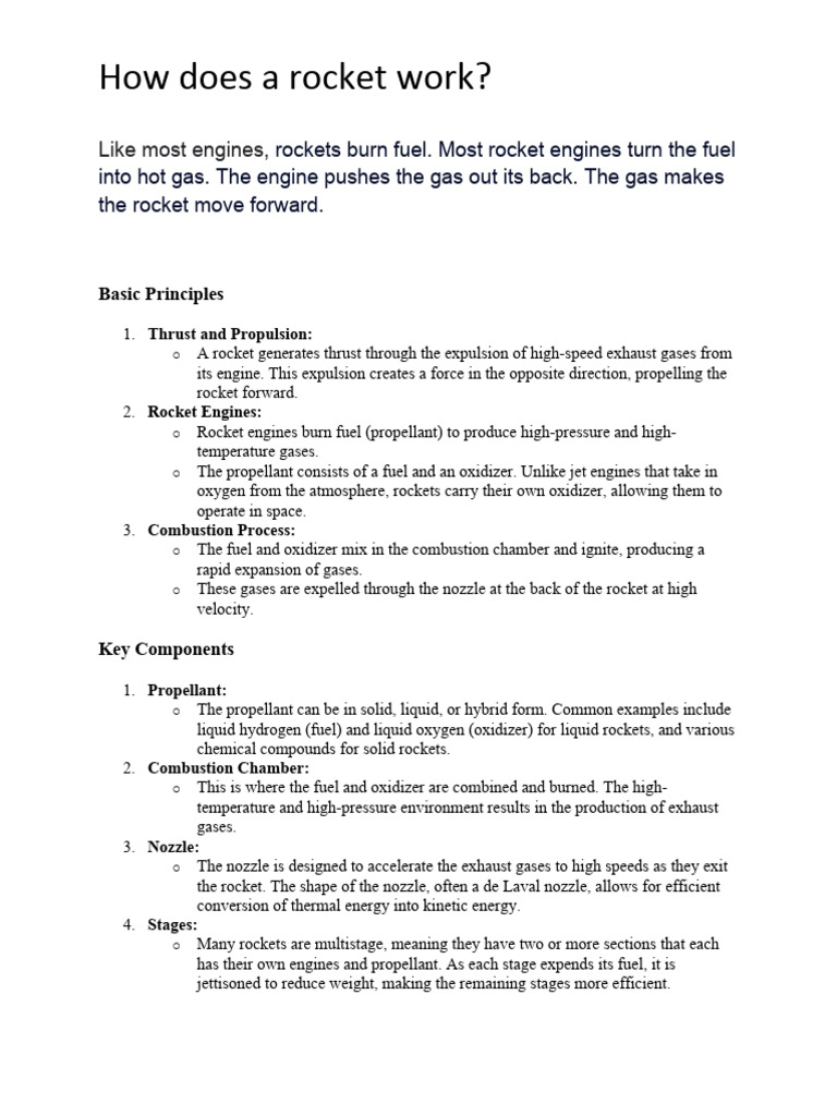 Understanding Rocket Engine Mechanics | PDF | Rocket Engine | Rocket ...