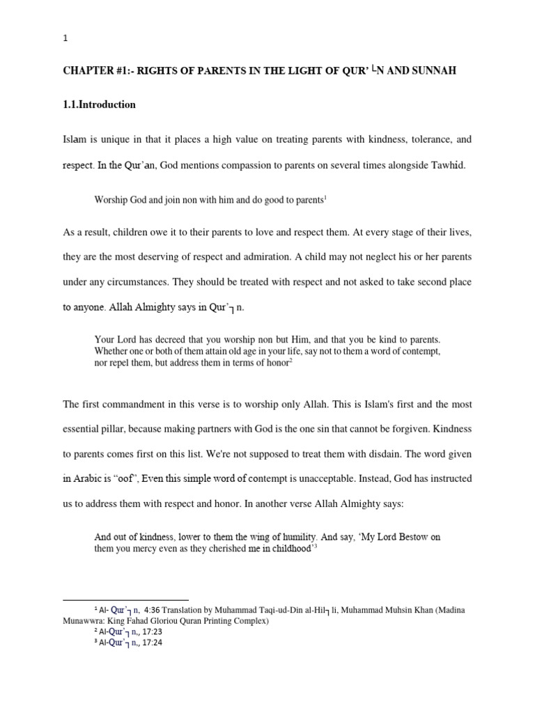 Rights of Parents in Islam | PDF | Muhammad | God In Islam