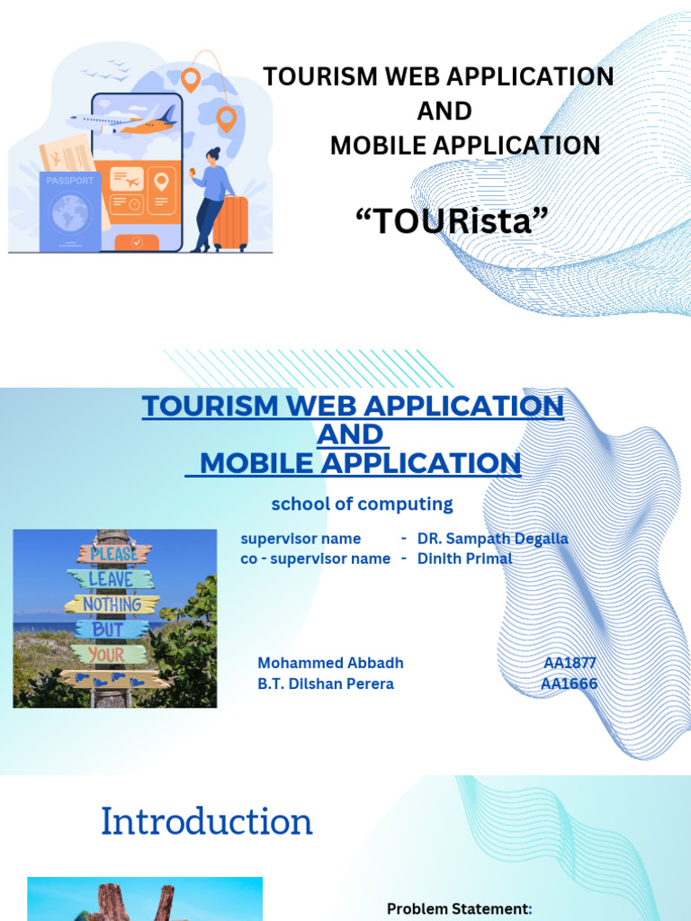 Tourism web application and mobile application pdf java script