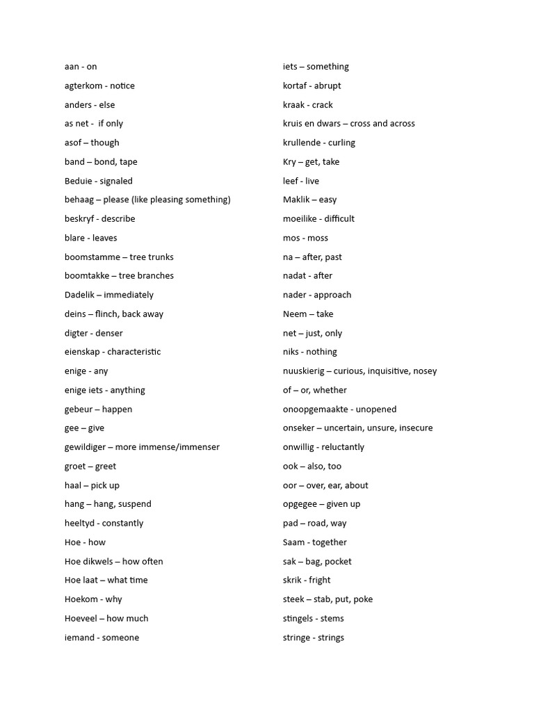 Afrikaans visual data 6