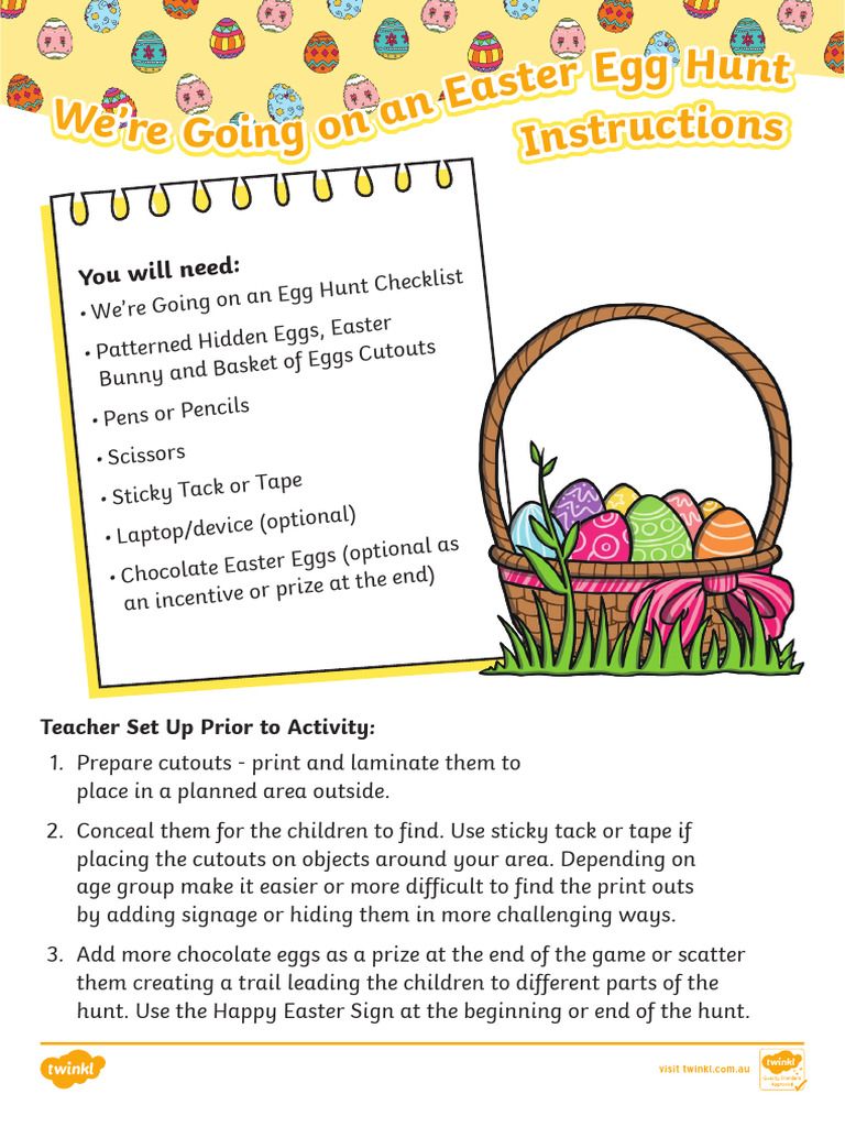 Easter Egg Hunt Instructions | PDF | Risk | Learning