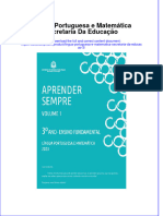 Download pdf of Lingua Portuguesa E Matematica Secretaria Da Educacao 3 full chapter ebook 