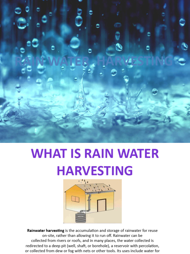 Chemistry Project - Rain Water Harvesting | PDF