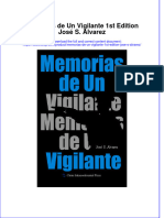 PDF of Memorias de Un Vigilante 1St Edition Jose S Alvarez Full Chapter Ebook