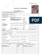 Application Employment Form