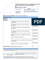 Bitácora para La Sistematización de La Fase de Implementación Del Proyecto de Vinculación Con La Comunidad