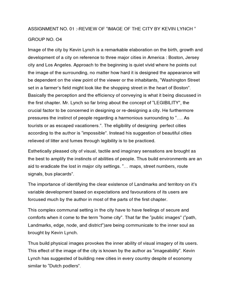 Assignment 1 (Corrected), Group 04 | PDF | Urban Planning