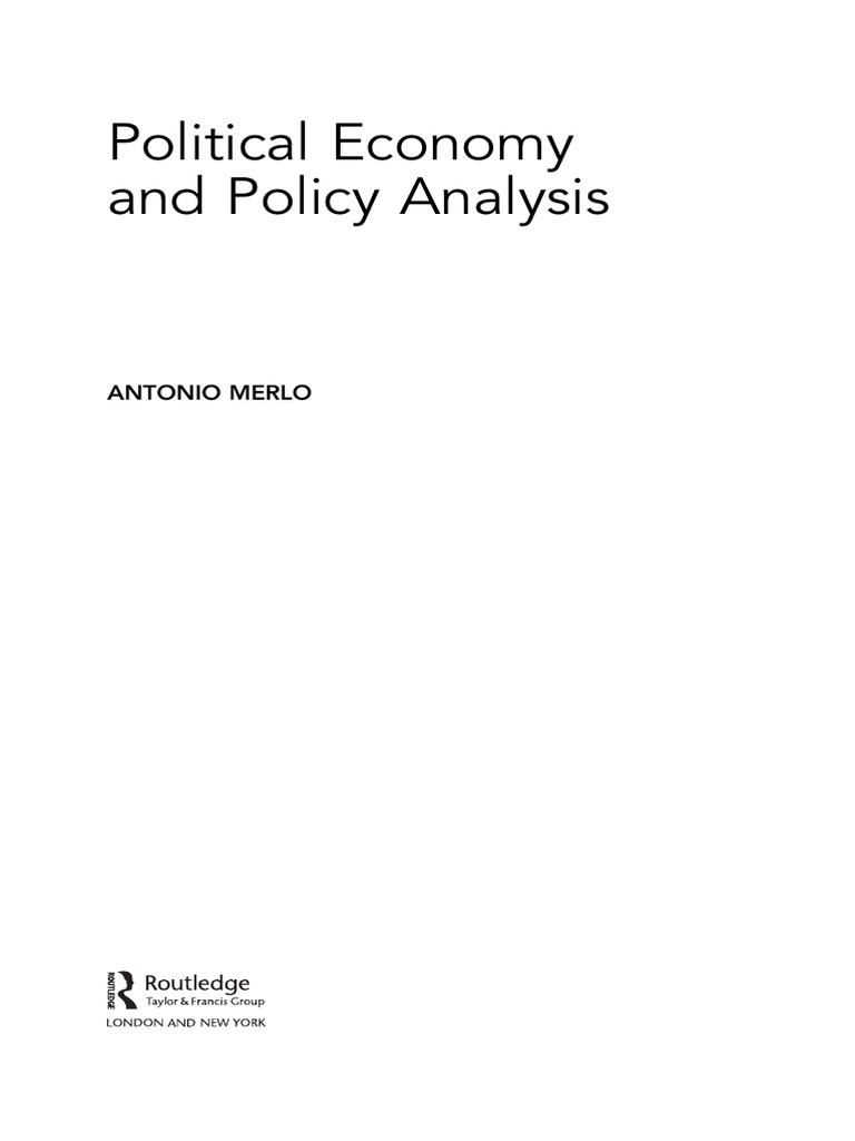 Political Economy Analysis - Merlo | PDF | Welfare Economics | Economics