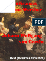 LES SOUFFRANCES DU JEUNE WERTHER de Johann Wolfgang von GOETHE