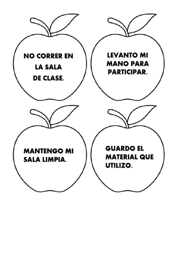 Normas de Convivencia Escolar para Colorear | PDF