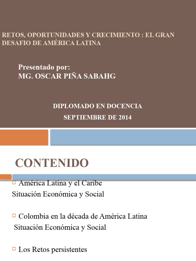 Retos y Oportunidades en América Latina | PDF | America latina | Colombia