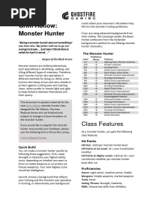 Grim Hollow Monster Hunter