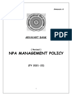 NPA Management Policy Revised New - FY 2021-22