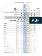 Body Measurements Re Men's