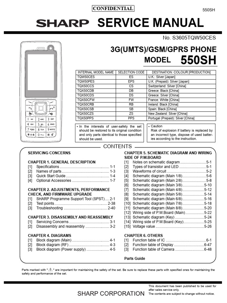Sharp 550sh SM | PDF | Solder | Installation (Computer Programs)