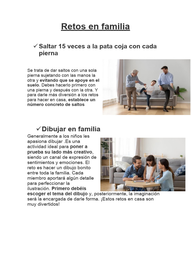 Retos Divertidos para Hacer en Familia | PDF | Aprendizaje | Multilingüismo