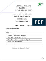 Informe tabla periodica 