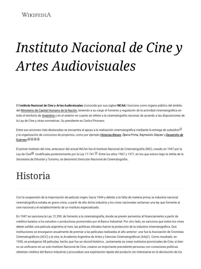 instituto-nacional-de-cine-y-artes-audiovisuales-wikipedia-la
