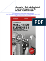 Download pdf of Maschinenelemente 1 Betriebsfestigkeit Federn Verbindungselemente Schrauben Hubert Hinzen full chapter ebook 