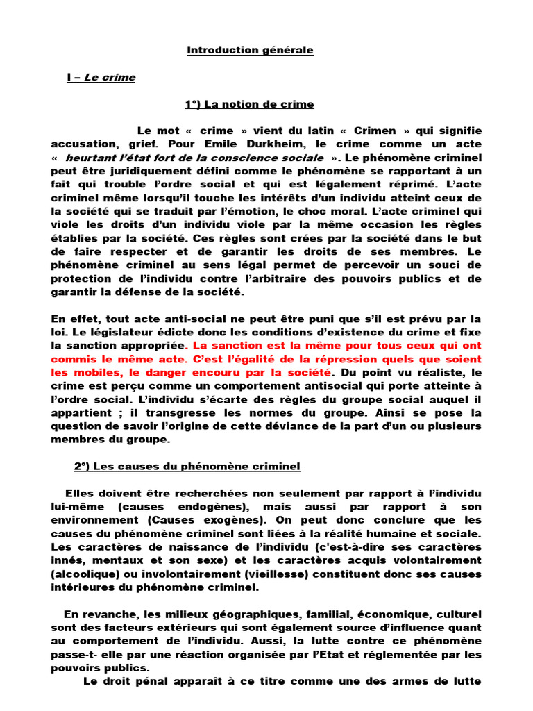 Comprendre le Droit Pénal et ses enjeux | PDF | Crimes | Crime et violence