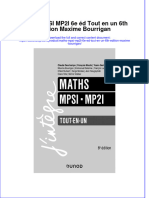 Download pdf of Maths Mpsi Mp2I 6E Ed Tout En Un 6Th Edition Maxime Bourrigan full chapter ebook 