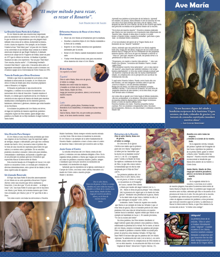 Ave Maria | PDF | María, madre de Jesús | Oración
