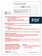 HOW TO COMPLETE Lesson Plan Template FILLED