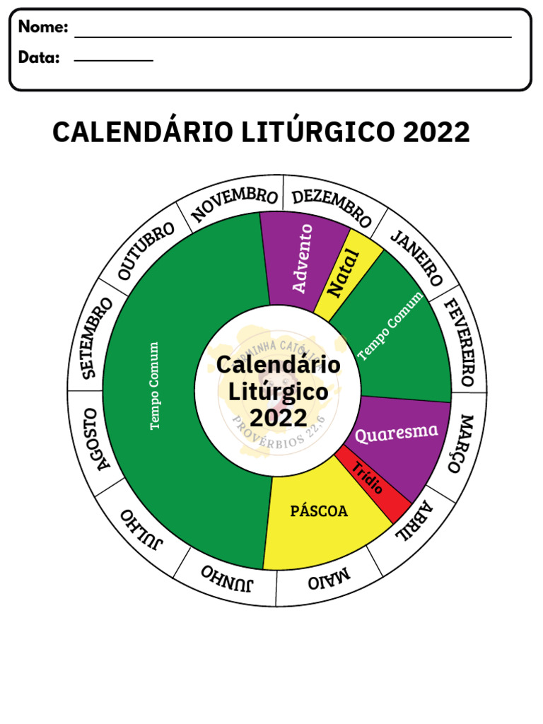 Material 08 - Calendario Liturgico | PDF | Advento | Quaresma