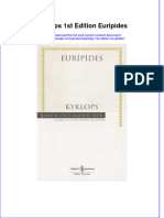 full download Kyklops 1St Edition Euripides online full chapter pdf 