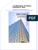 Full Download Mecanica de Materiales 7Th Edition Ferdinand P Beer Online Full Chapter PDF