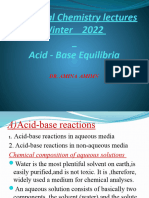 Acid - Base Reaction Lecture 2