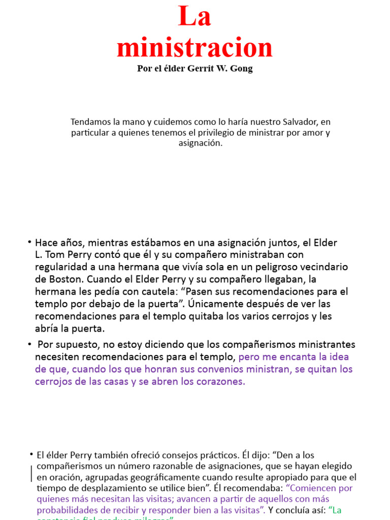 La Ministracion | PDF
