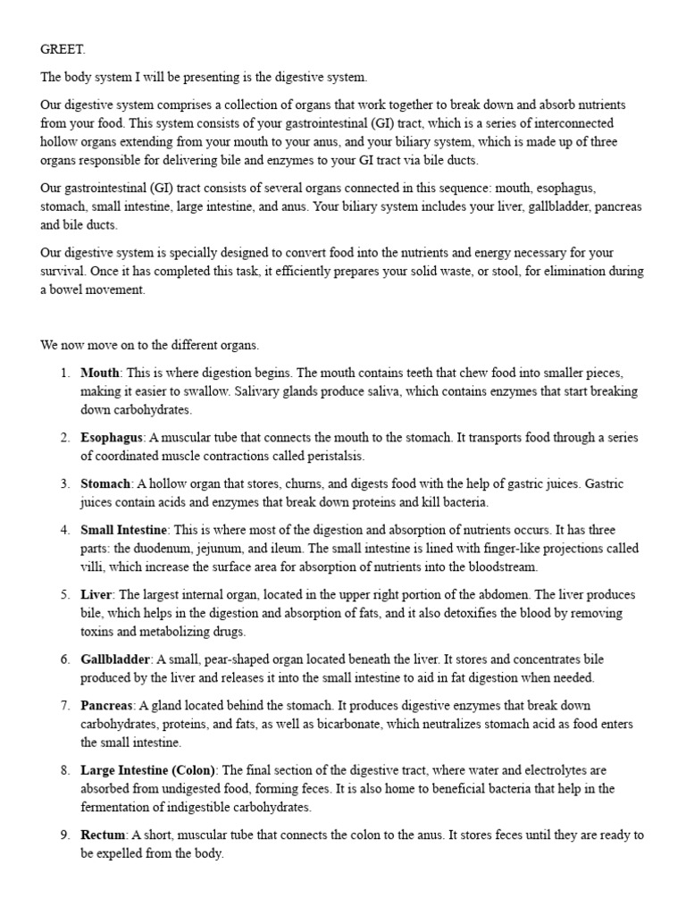 Presentation script pdf gastrointestinal tract small intestine