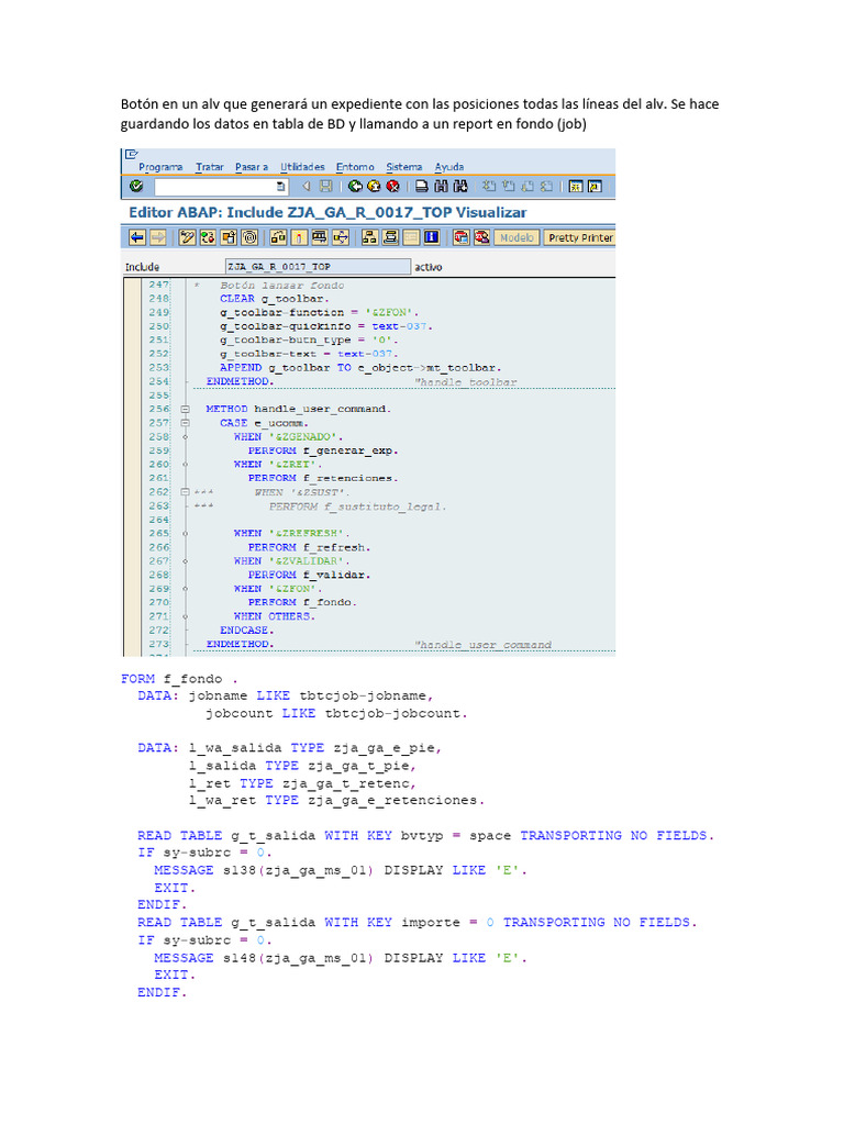ALV Button for Report Generation | PDF | Computer Programming ...