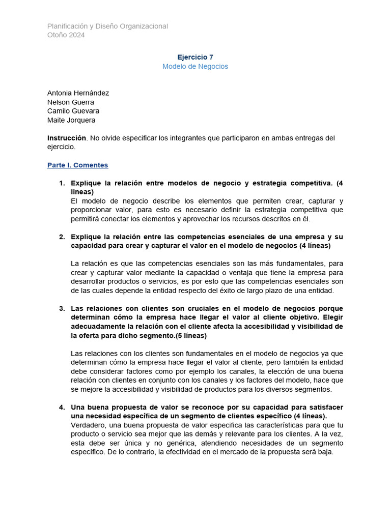 Modelo de Negocios y Estrategia 2024 | PDF | Modelo de negocio | Business