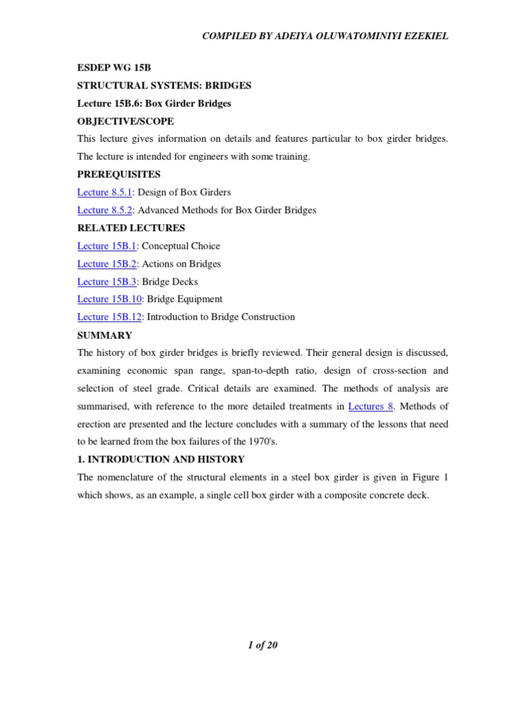 Box Girder Bridges Design Guide | PDF | Structural Steel | Stress ...